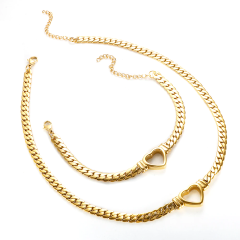 Luxury Gold Color Necklace/Earrings Jewelry Set For Women Girls