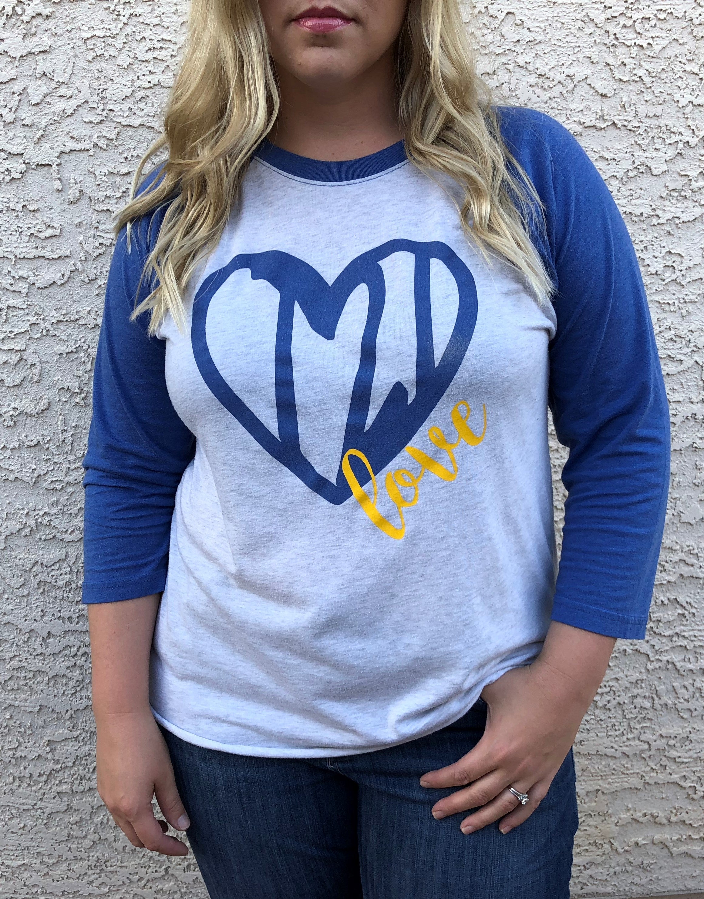 Heart T21 Love - Raglan NOW $16.48!