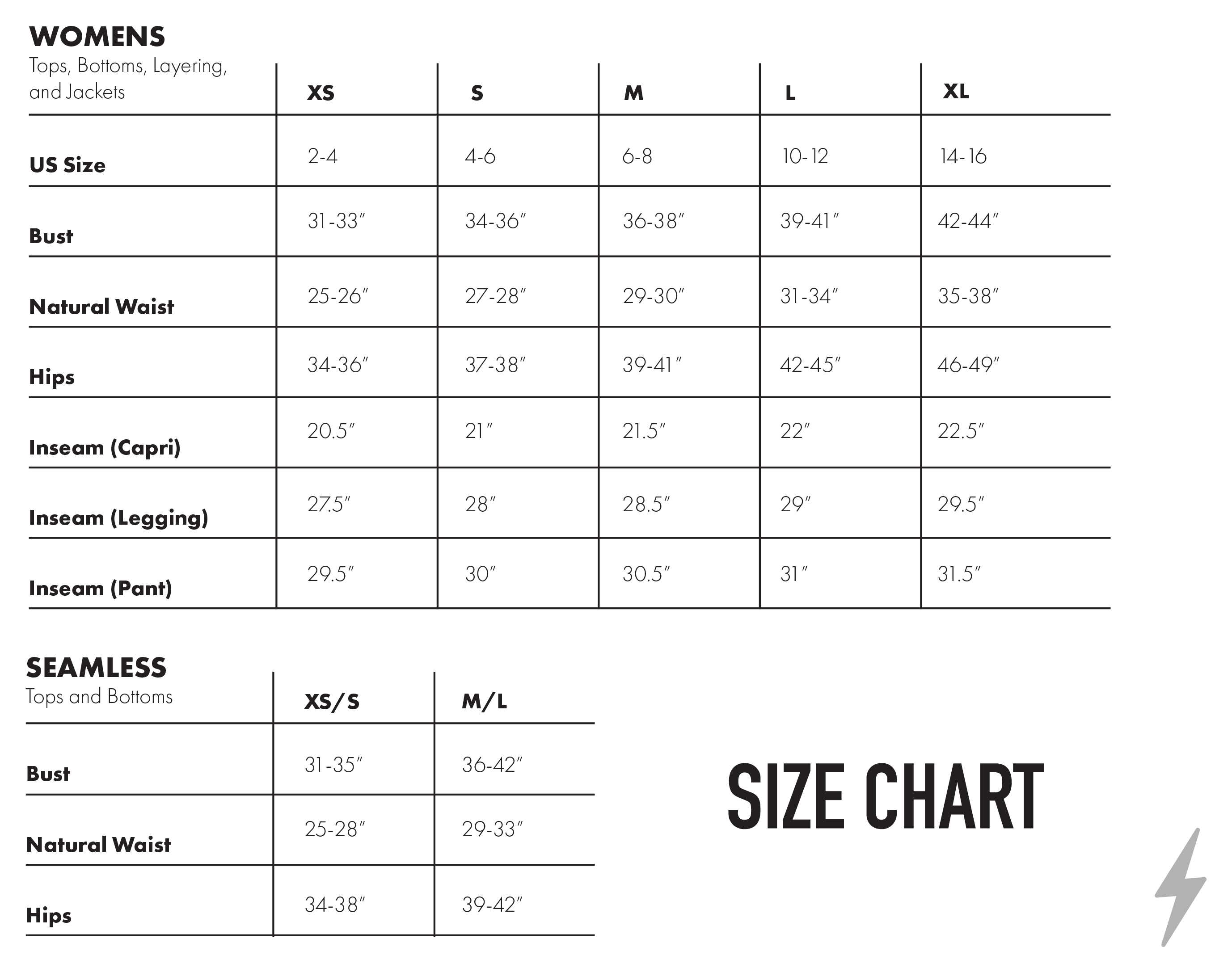 Size Chat Yoga Pants