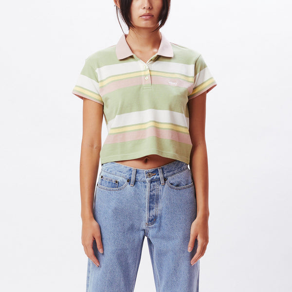 polo crop top stripes