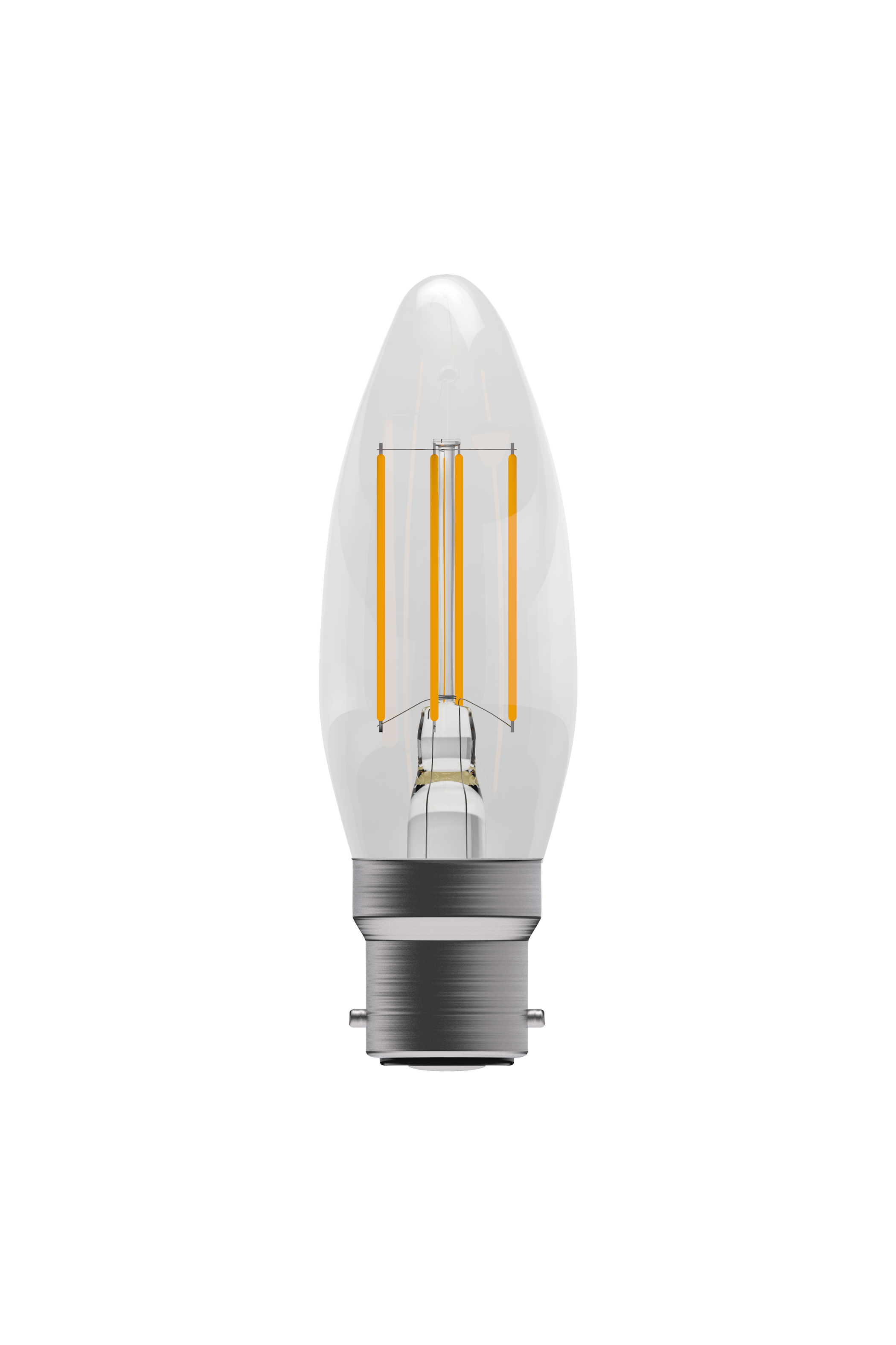 Bell 05305 4W LED Filament Clear Candle Dimmable BC, 2700K The