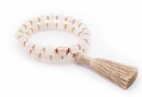 Moonstone wrist mala