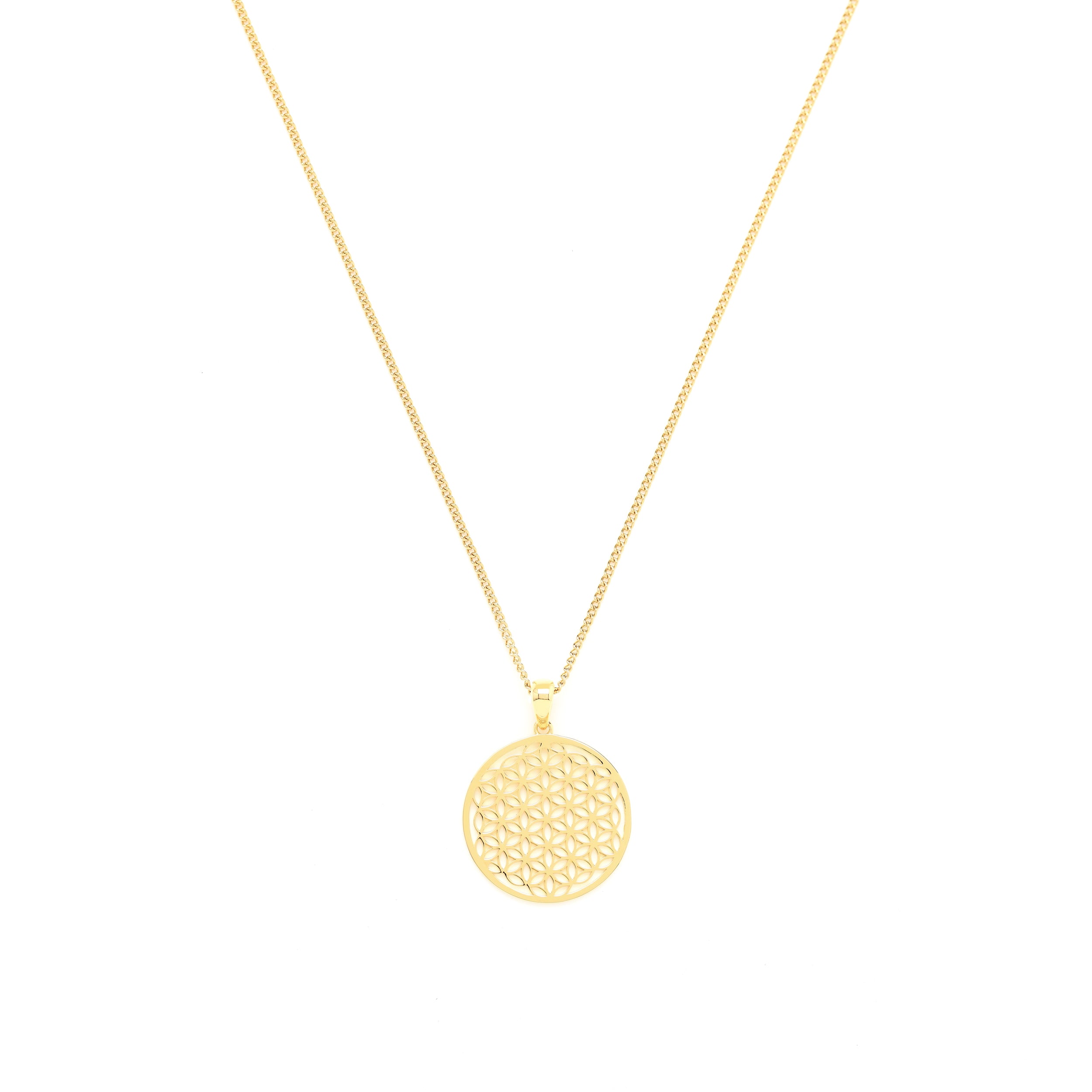 Flower of Life Necklace, 18K Gold, All Gender | Seven Saints | Reviews ...