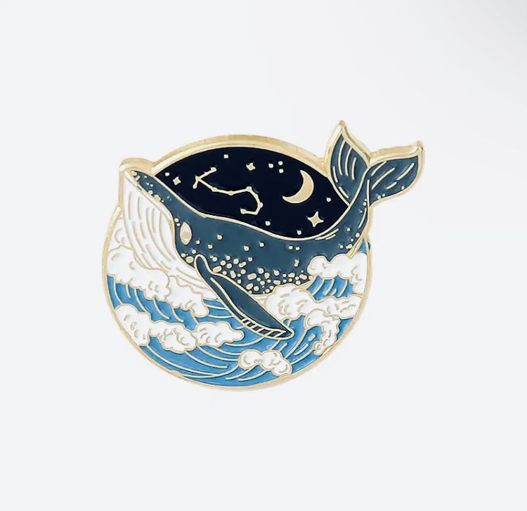 Humpback Whale Enamel Pin