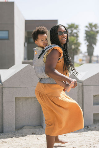 Toddler Carrier in back-carry position.