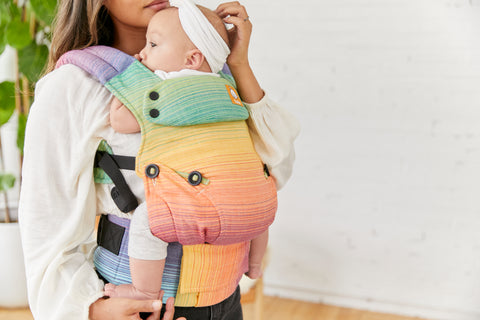 Luxurious blends fabric baby carrier.