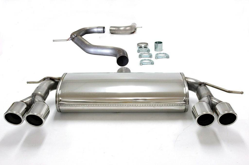 Jetex Performance Exhaust System Volkswagen Golf Mk5 GTi/Edition 30 2.0 TFSi 04+ 3.00"/76.50mm Half System Stainless Steel (T300 series) Non-Resonated Twin Round 80mm Quad