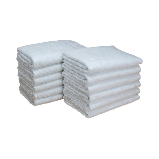 Towel and Linen Mart White Salon Towels, Pack of 12 (Not Bleach