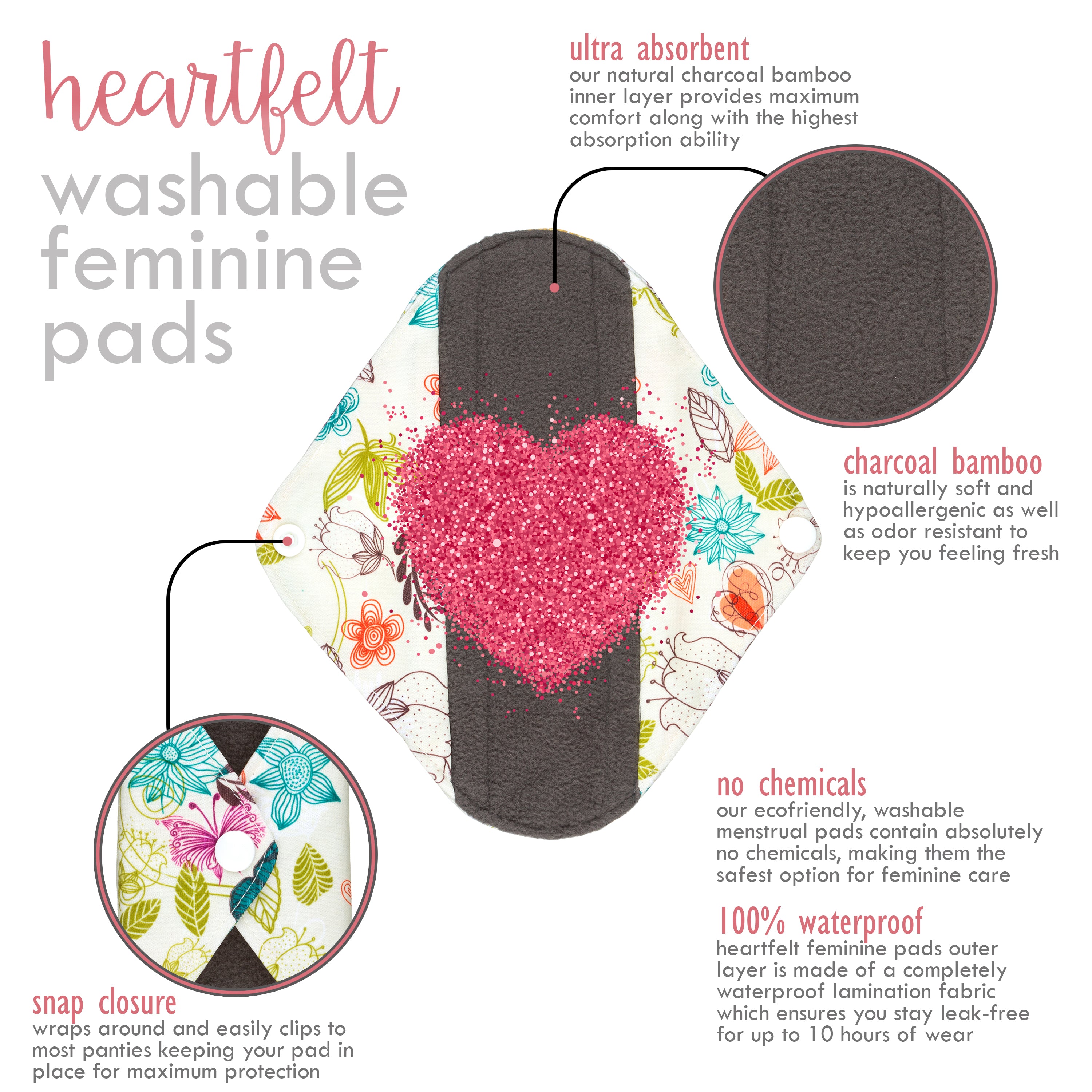 washable cloth menstrual pads