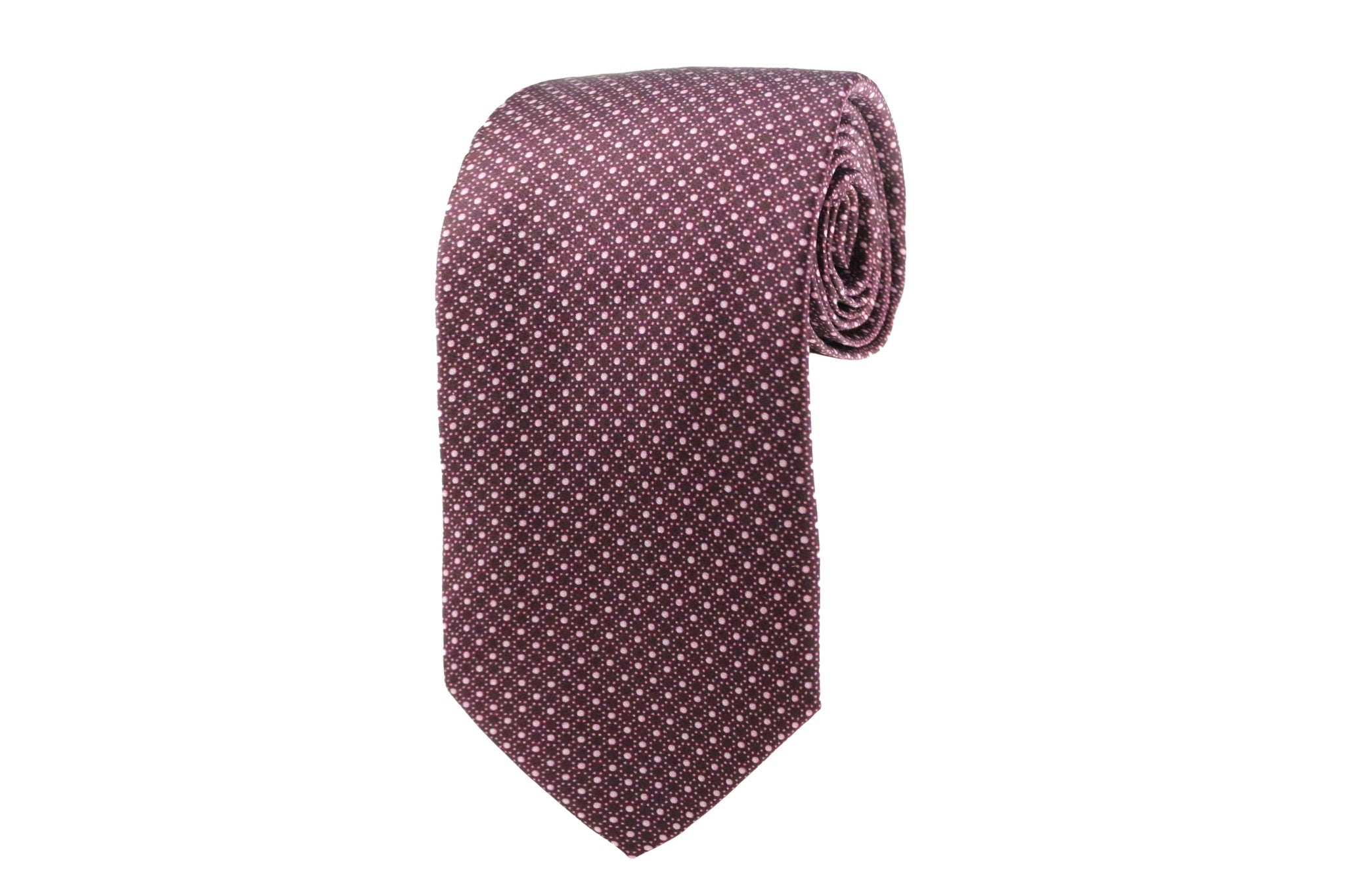 Burgundy Silk Geometric Tie – Lord Wallington