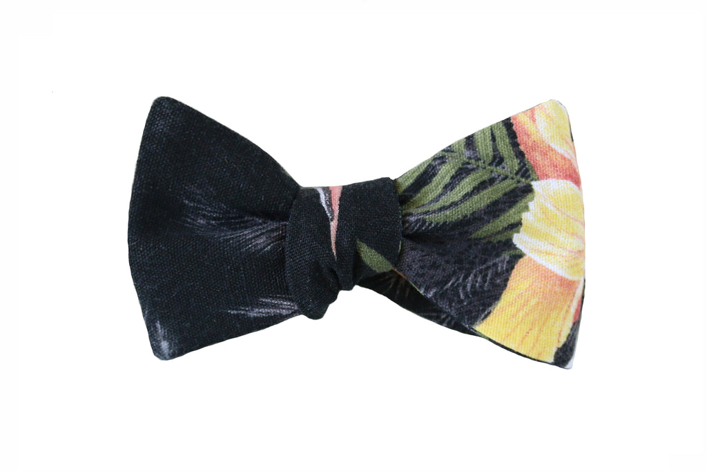 Black Tropical Bow Tie – Lord Wallington