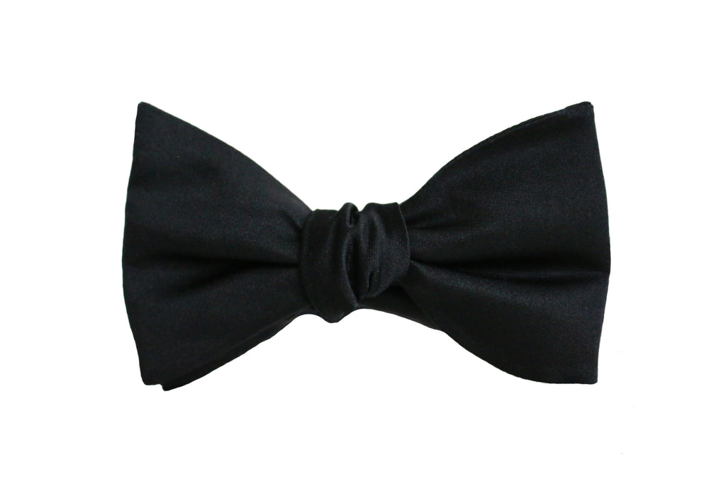Black Satin Bow Tie - Black Satin Bow Ties For Men Made In The US ...