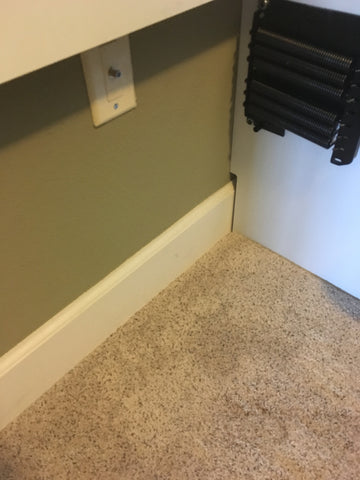 The Base Notch Against the Wall Over the Baseboard