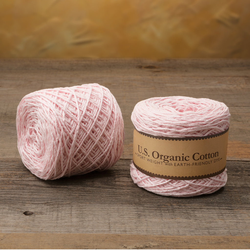 Spring Green U.S. Organic Cotton Sport Weight Yarn Ball