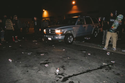 driving over broken glass