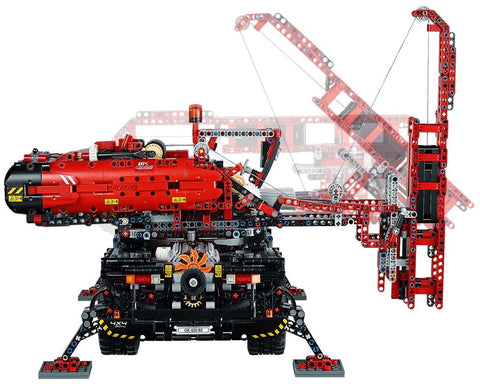 lego big red crane