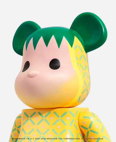 MEDICOM TOY BEARBRICK Clot x Pineapple 100% & 400% BE@RBRICK