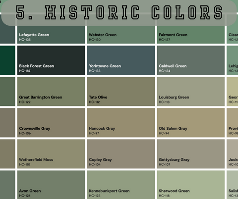 Historic Paint Colors