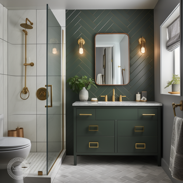 Green Bathroom Bath Design