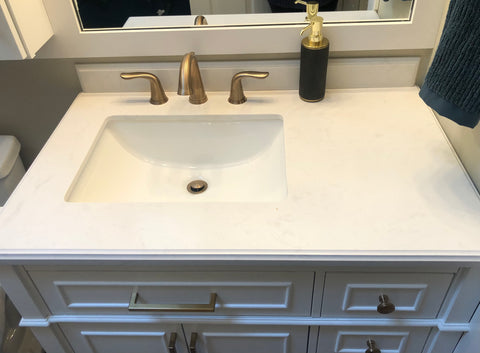 Vanity with off center sink