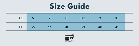 Darzah Size Guide