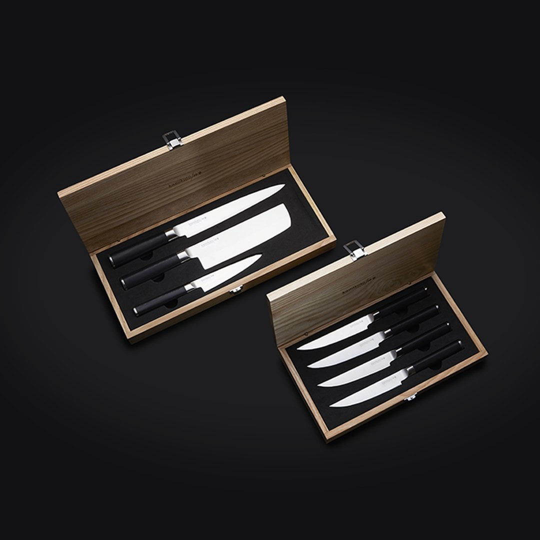 Black and Gold Knife Set