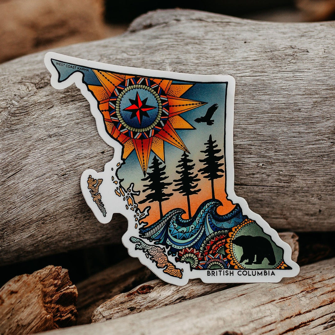 Nature Wolf Vinyl Sticker – West Coast Karma