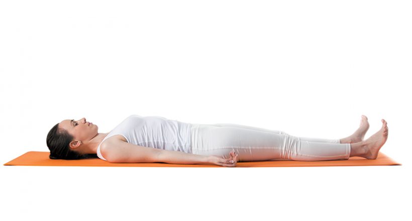 Corpse Pose - Easy yoga poses to do at home - Thalia Skin