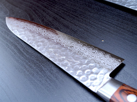 JIKKO Mille-feuille Nakiri knife VG-10 Gold Stainless Steel