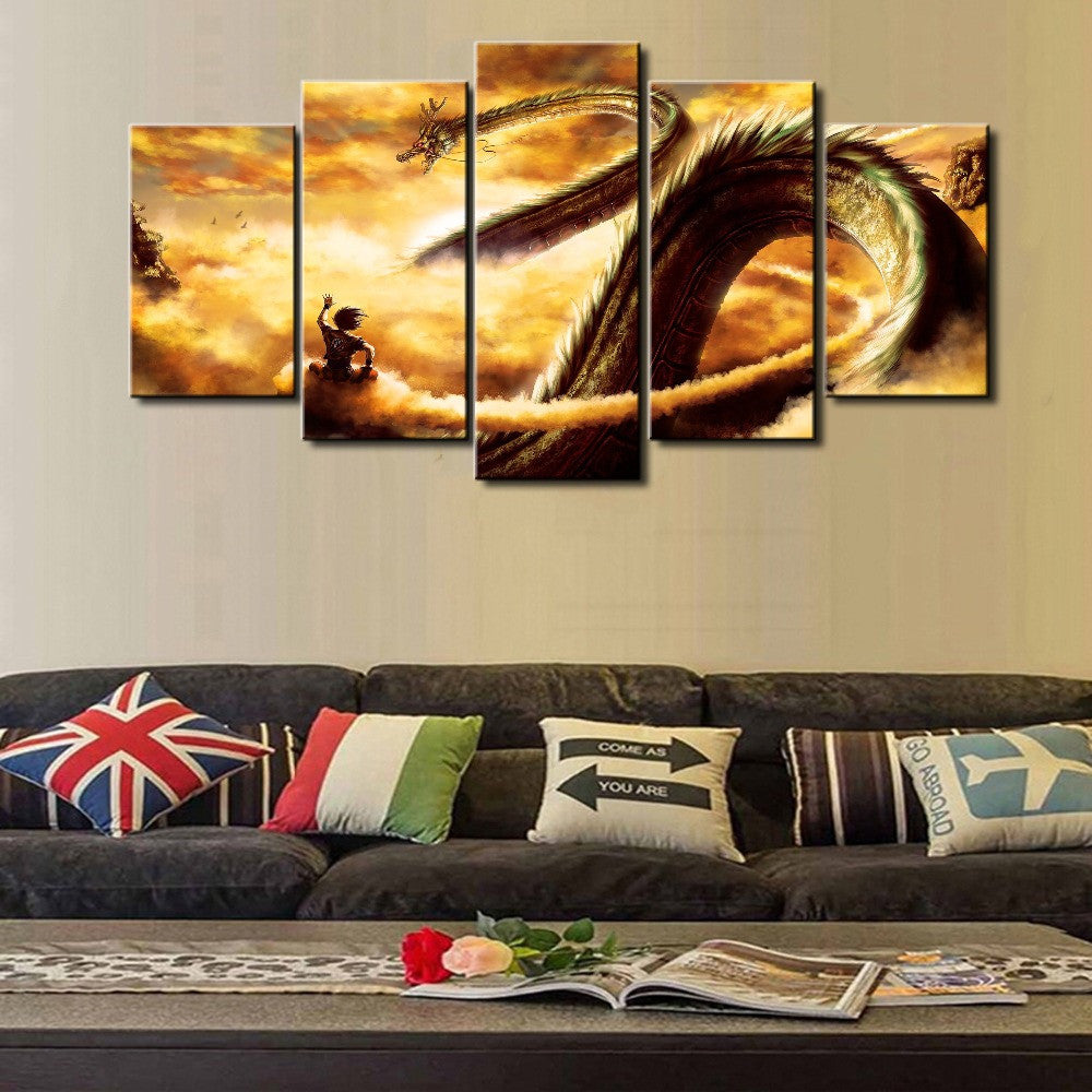 5 Piece Dragon Ball Home Decor Canvas Wall Art StoreSixtycom