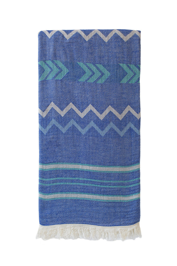 Kabile Denim Blue Turkish Towel