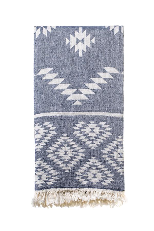 Kelim Navy Turkish Towel