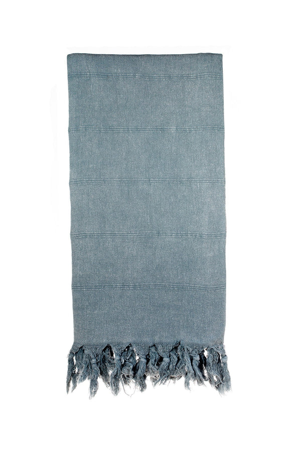 Stonewashed Light Grey Turkish Towel