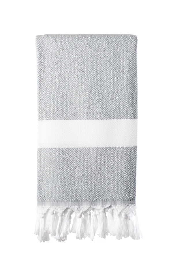 Dimanta Light Grey Turkish Towel