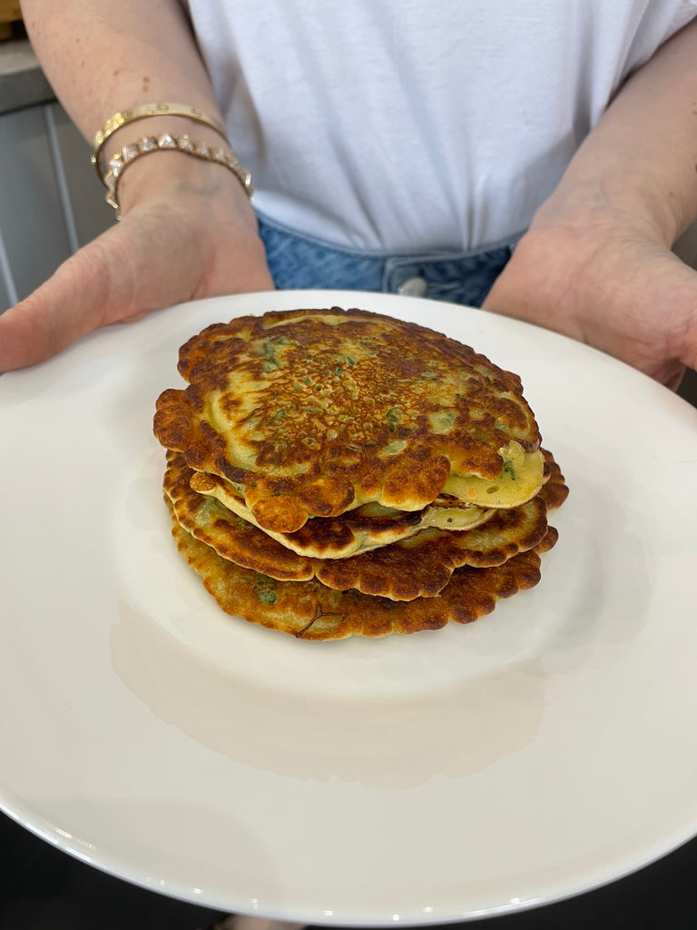 Gram Flour Pancakes with Avocado Mash Recipe by Narelle Chidwick