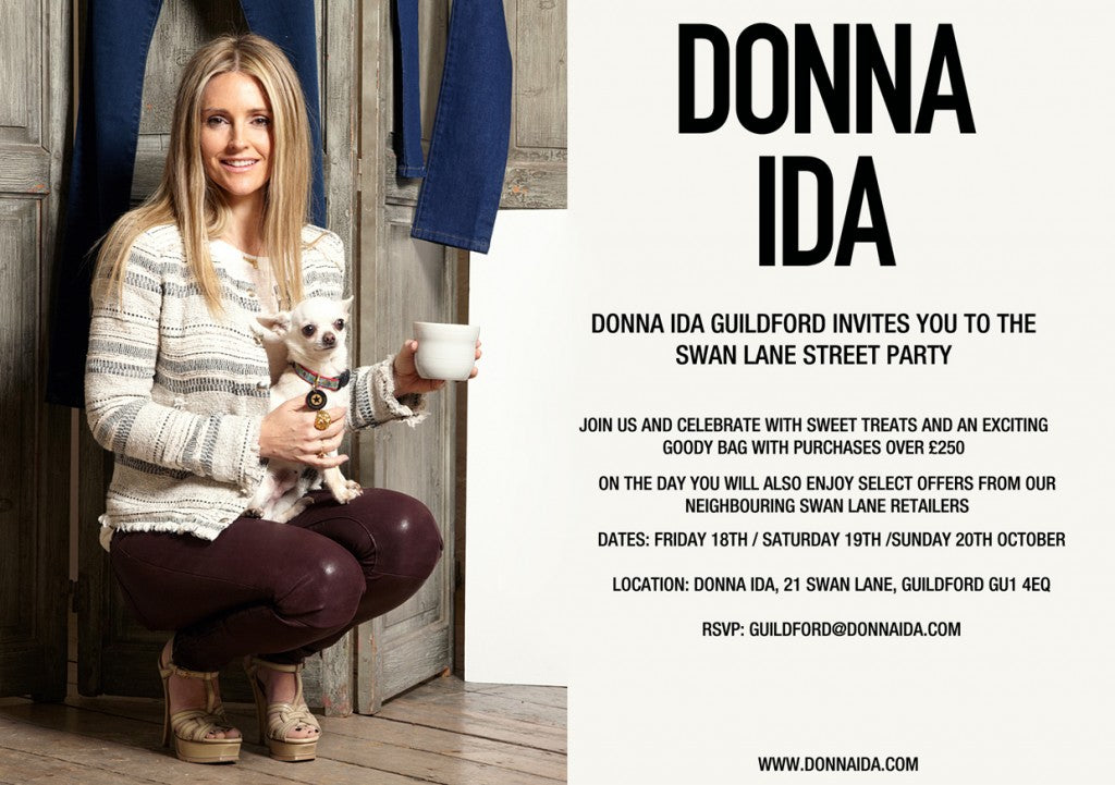 donna ida, london fashion, london style, guilford, street party, invitation