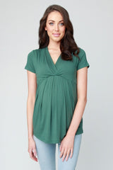 La Belle Bump Nursing green top