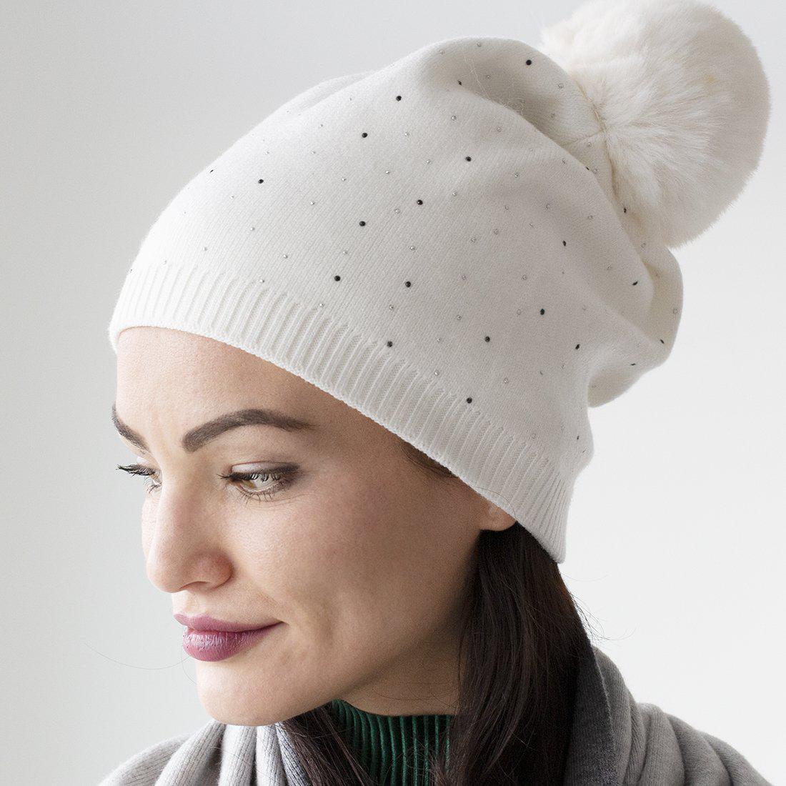 Crystal Shining Knit Beanie Hat - Studio Hop