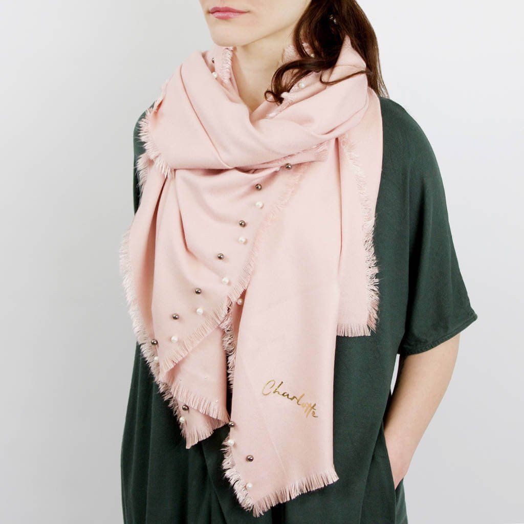 pink summer scarf