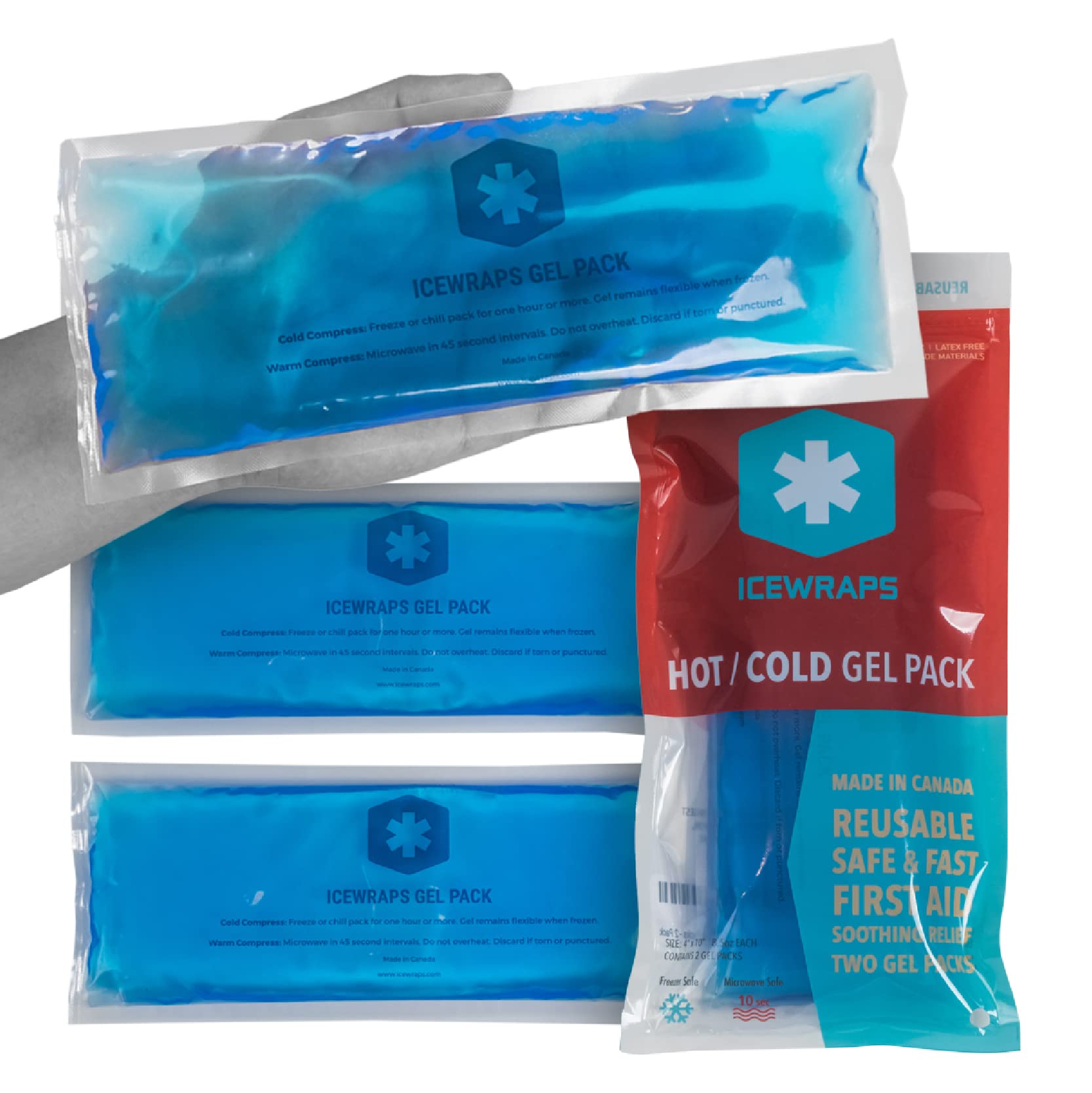 4x10 Gel Pack Reusable Hot or Ice Pack IceWraps