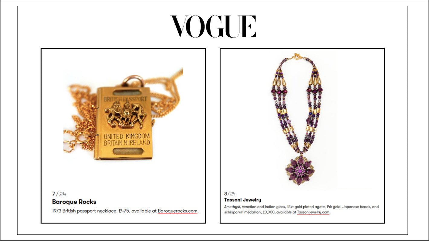 As Seen in British Vogue Article: Vintage Jewellery To Love For A Lifetime