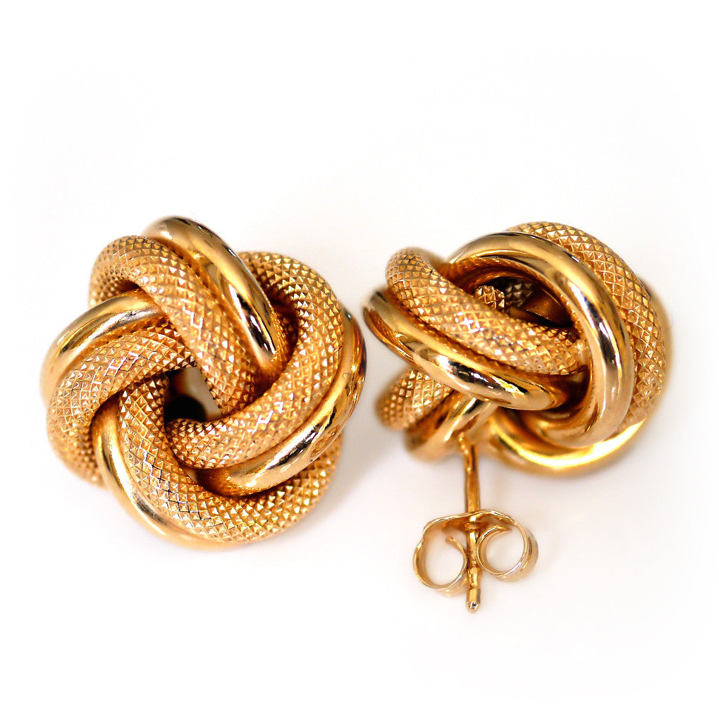 Gold Glorious Gold Properly Oversized Knot Earrings Baroque Rocks
