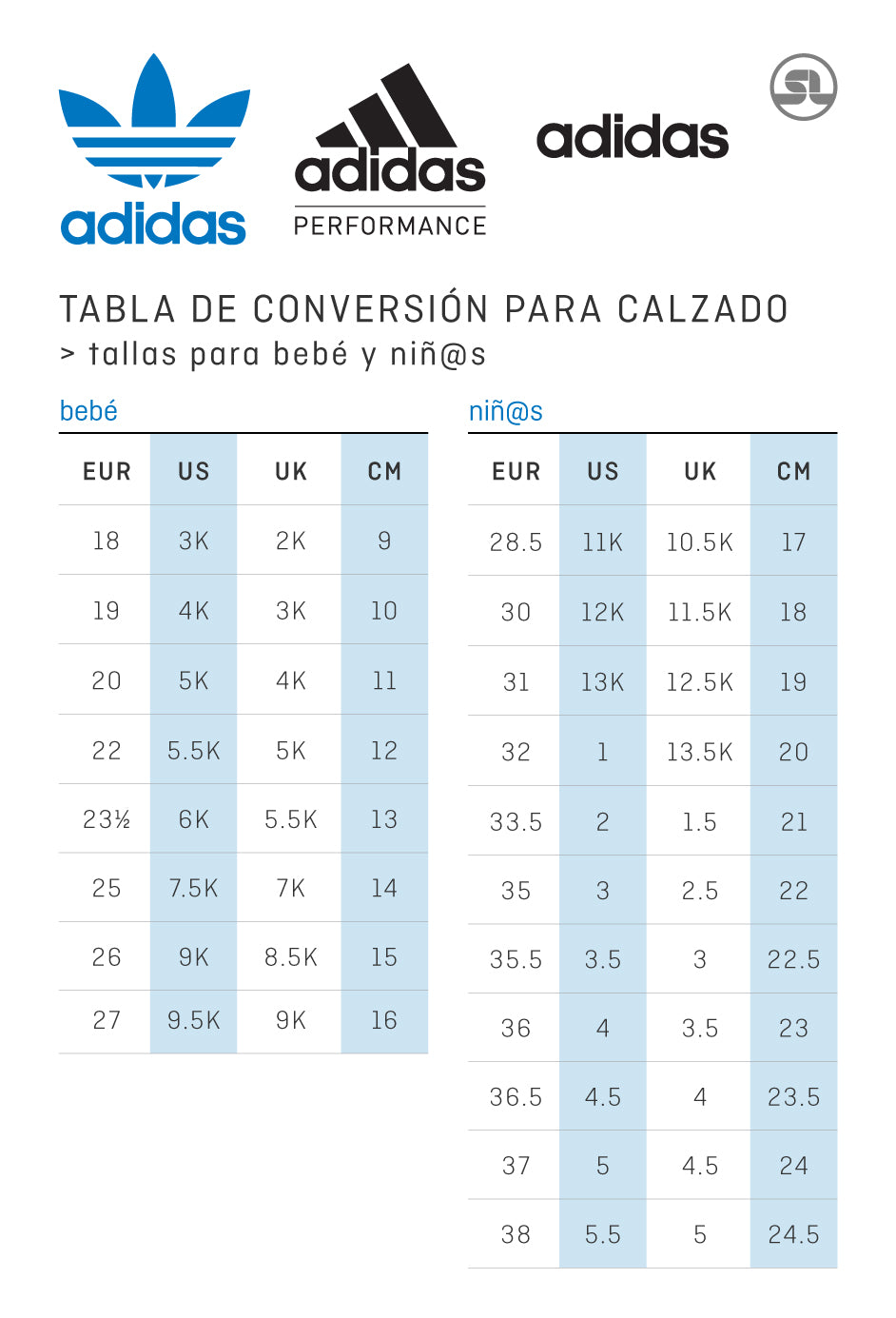 guia tallas adidas bebe Today's Deals- OFF-57% >Free Delivery