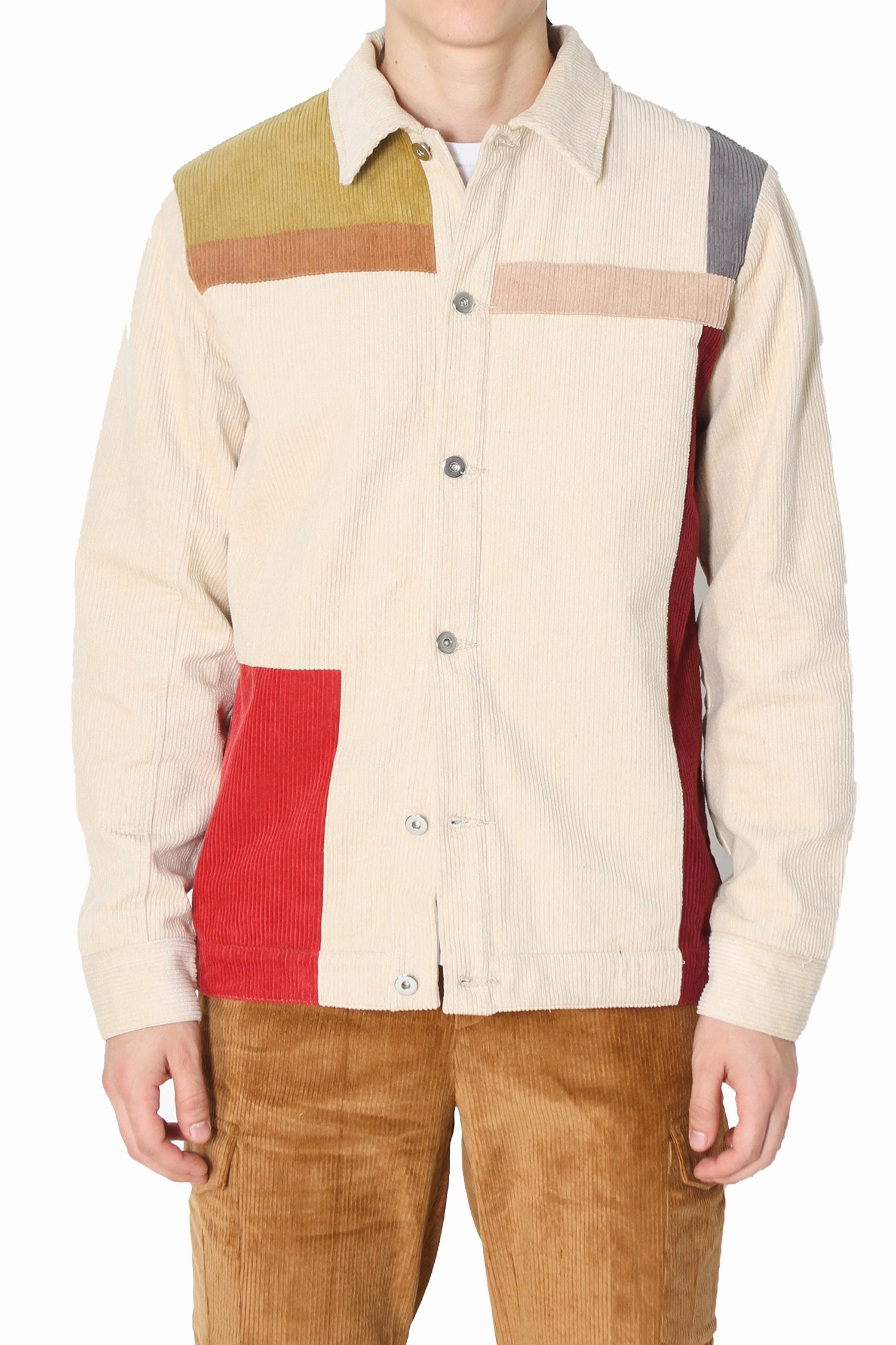 Colorblock Corduroy Blouson Jacket – Y.T.G.