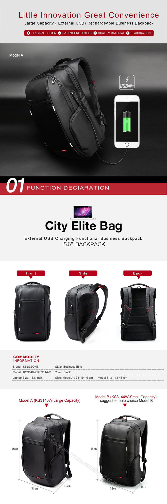 kingsons city elite bag