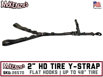 2 x 8ft Tie Down with Axle Strap, Twisted Hook
