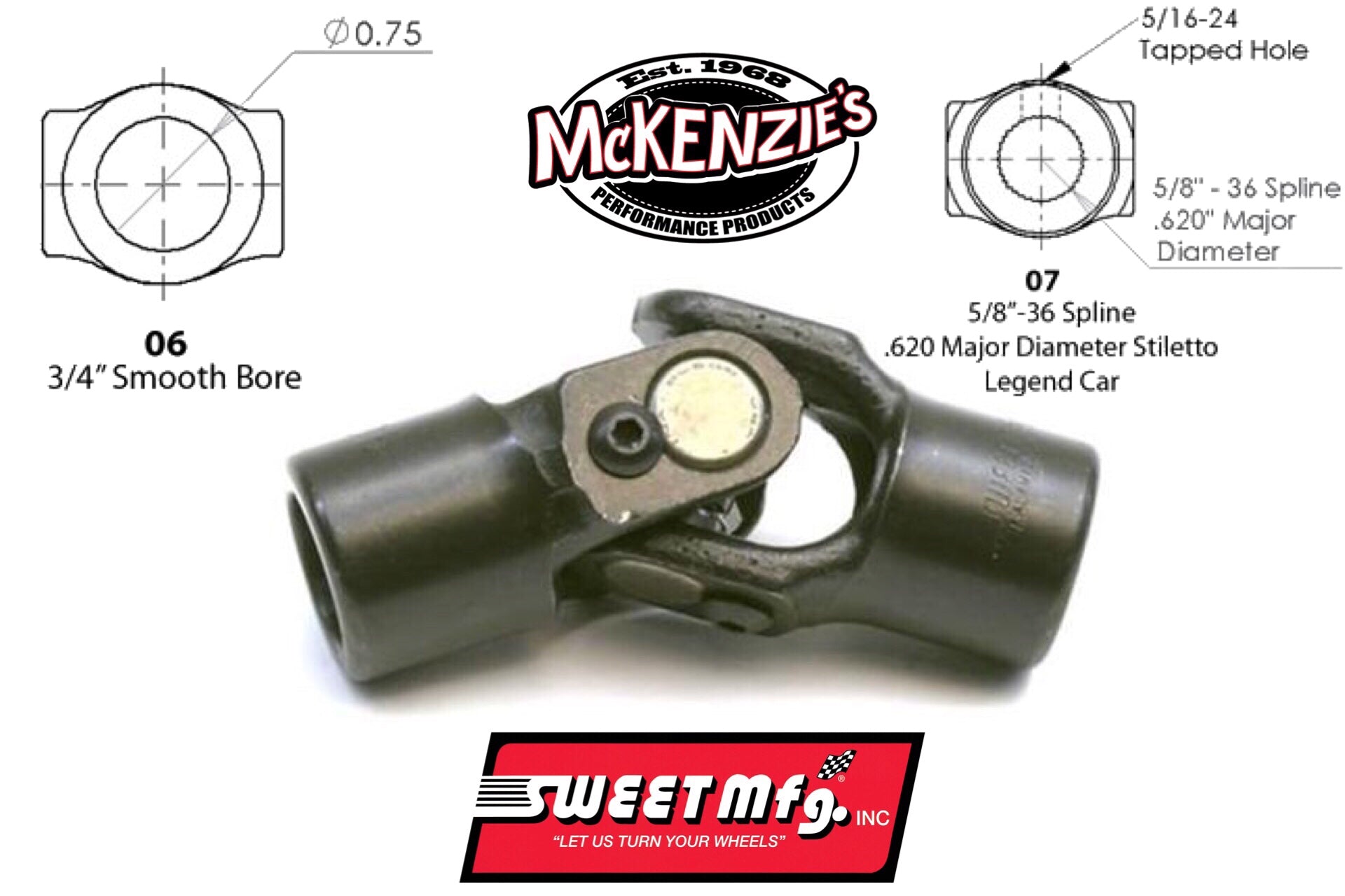 Sweet U Joints 34 Smooth X Spline Mckenzies