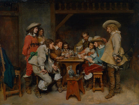 (Above is a depiction of a 17th century game of Piquet, made by Jean-Louis-Ernest Meissonier)