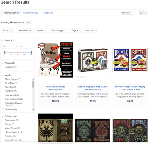 Bicycle Playing Card Decks Search Results Page