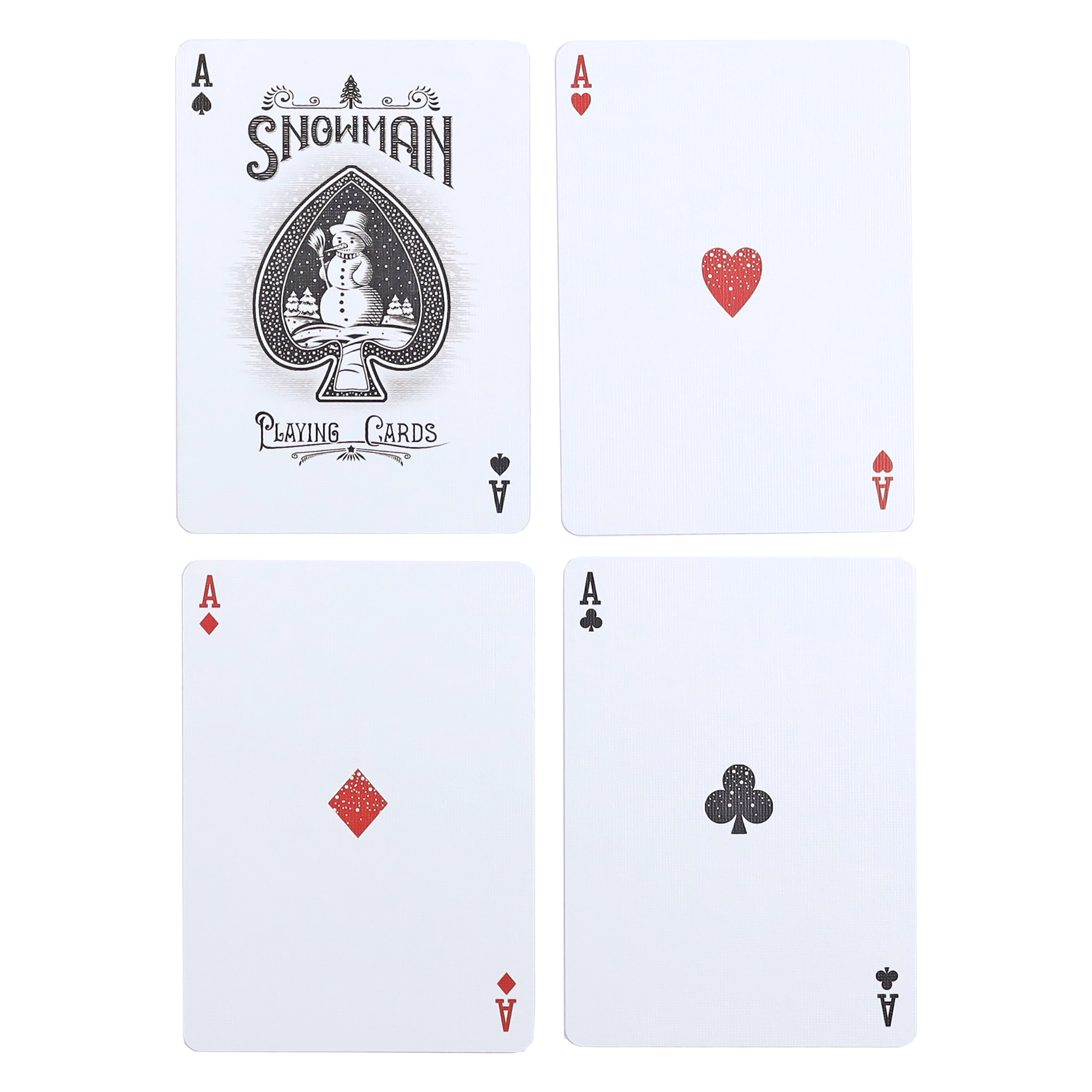 Gilded Snowman Back Blue -  Limited Edition Playing Cards